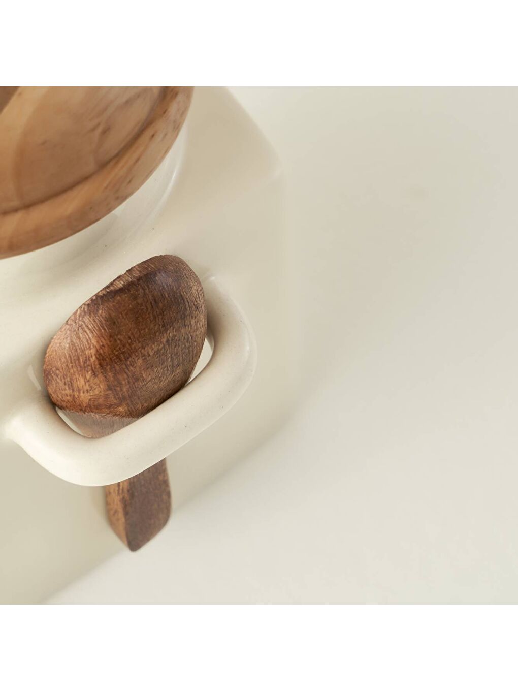 Ekru Pepper Seramik Kavanoz Krem (330 ml)-2