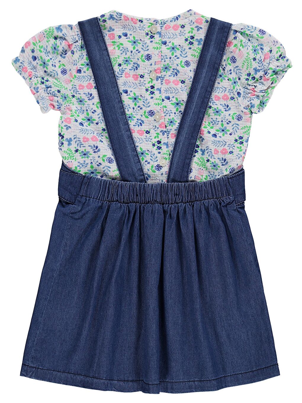 Kız Salopetli Takım - Pembe-1