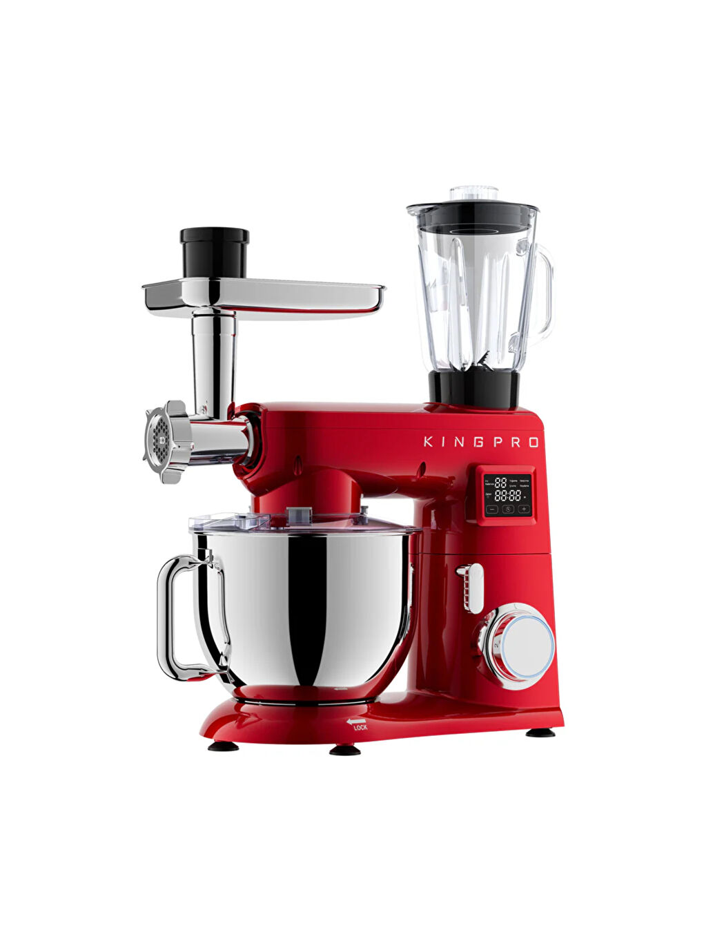 KINGPRO KSM4001 Damboo Mutfak Şefi Kırmızı-1