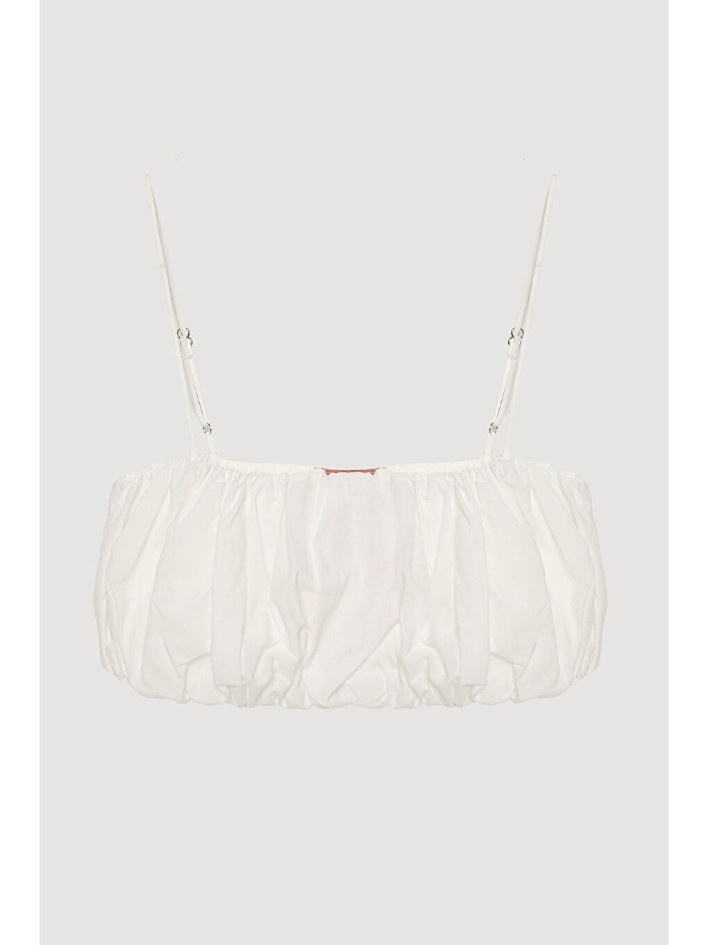 İnce Askılı Balon Büstiyer Bluz Ekru