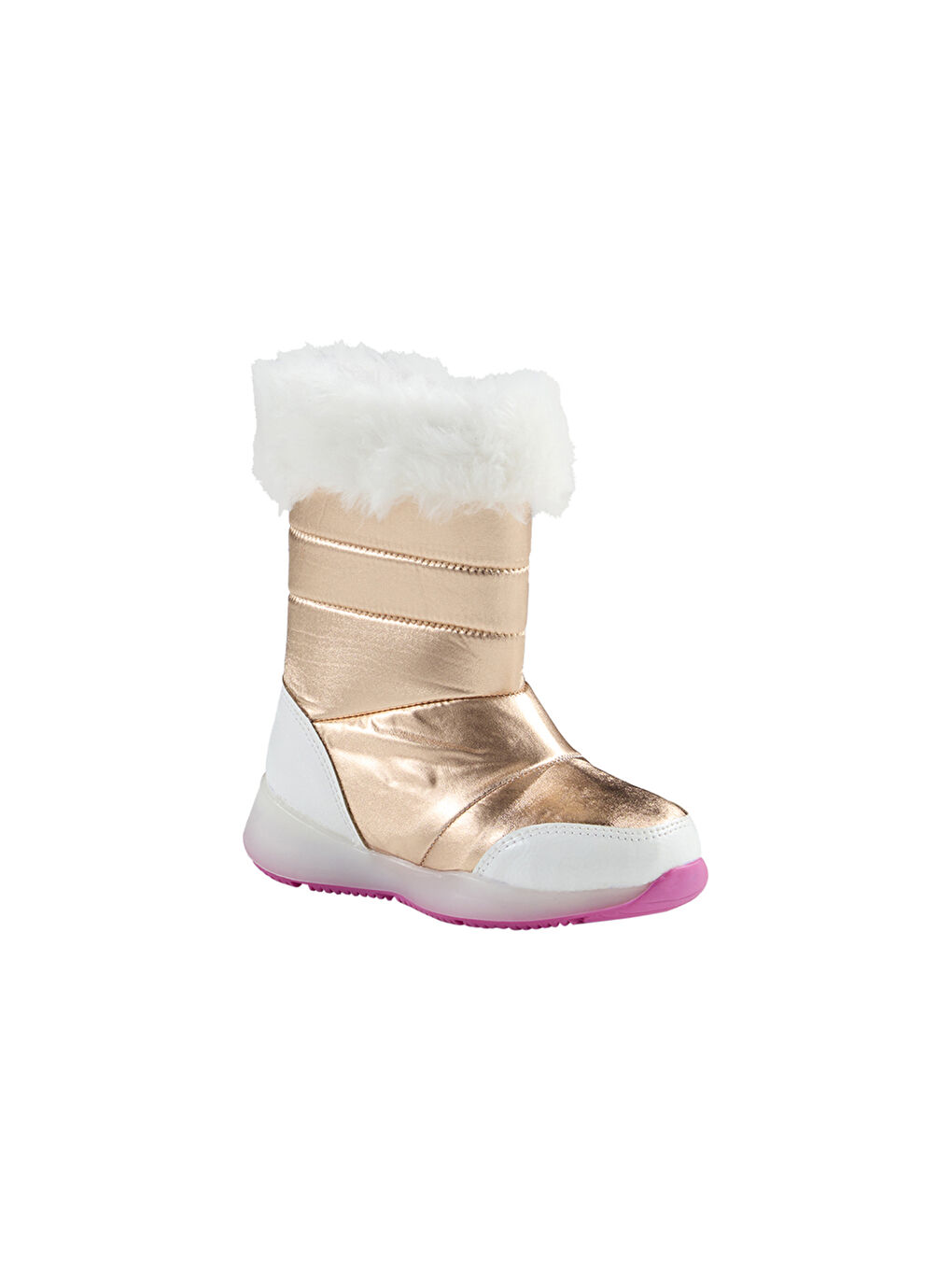 Sarı Kız Çocuk İçten Fermuarlı Rose Bot-1