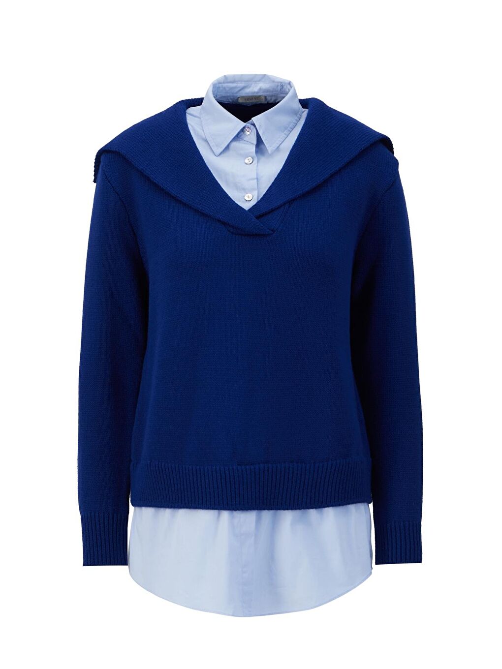 Poplin Mixli Kazak 24Kd4218 Lacivert-Mavi-5