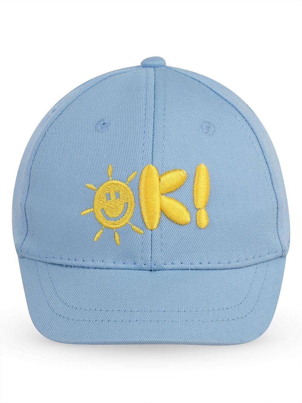 Baby Okey Nakış 6-18 Ay Bebek Erkek Kep Şapka - Mavi