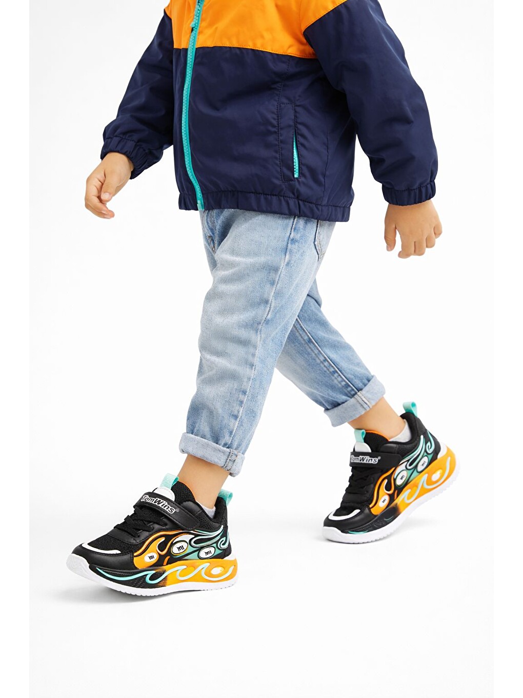 Siyah Unisex Pastel Renkli Işıltılı Kalın Taban Ortopedik Günlük Spor Ayakkabı Cırtlı Sneaker-2