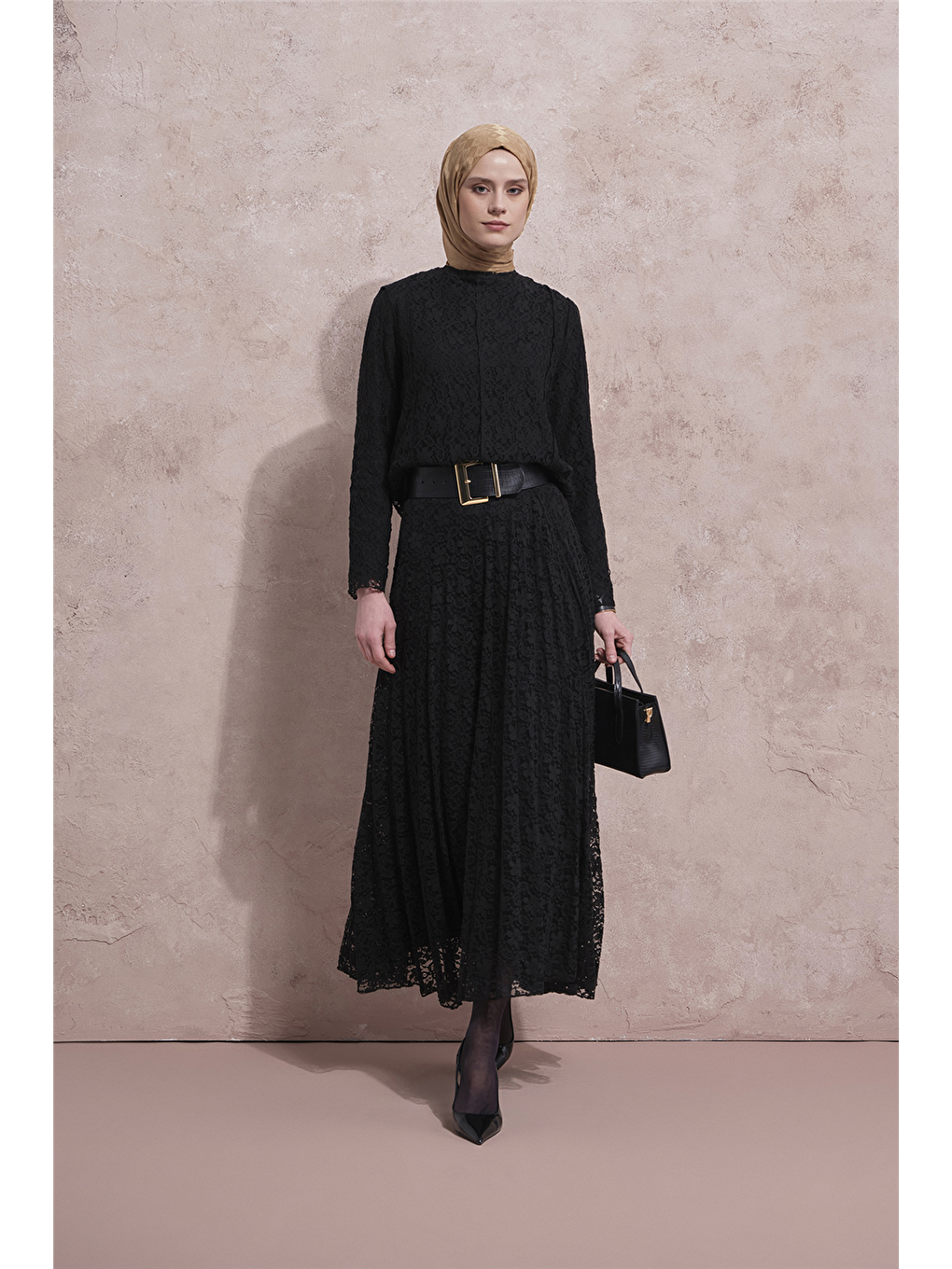 Brode Dantel Takım Siyah