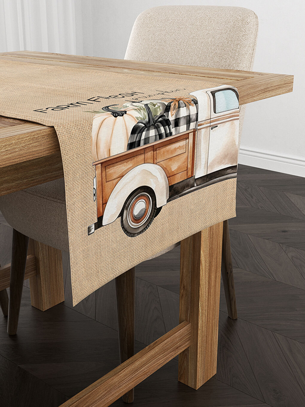 Karışık Sonbahar Desenli Runner Modeli-1