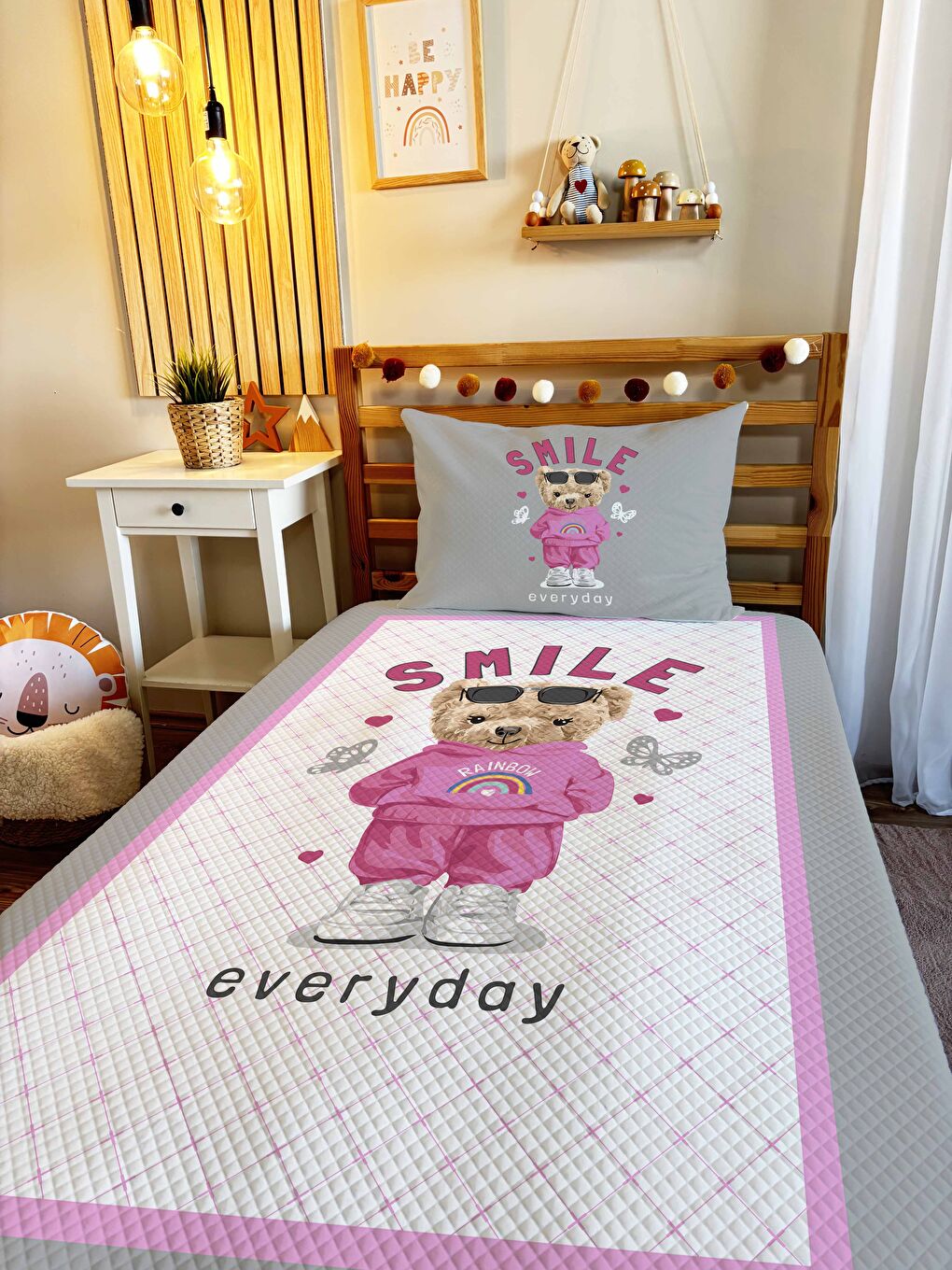 Karışık Sevimli Ayıcık Desenli Pike-1