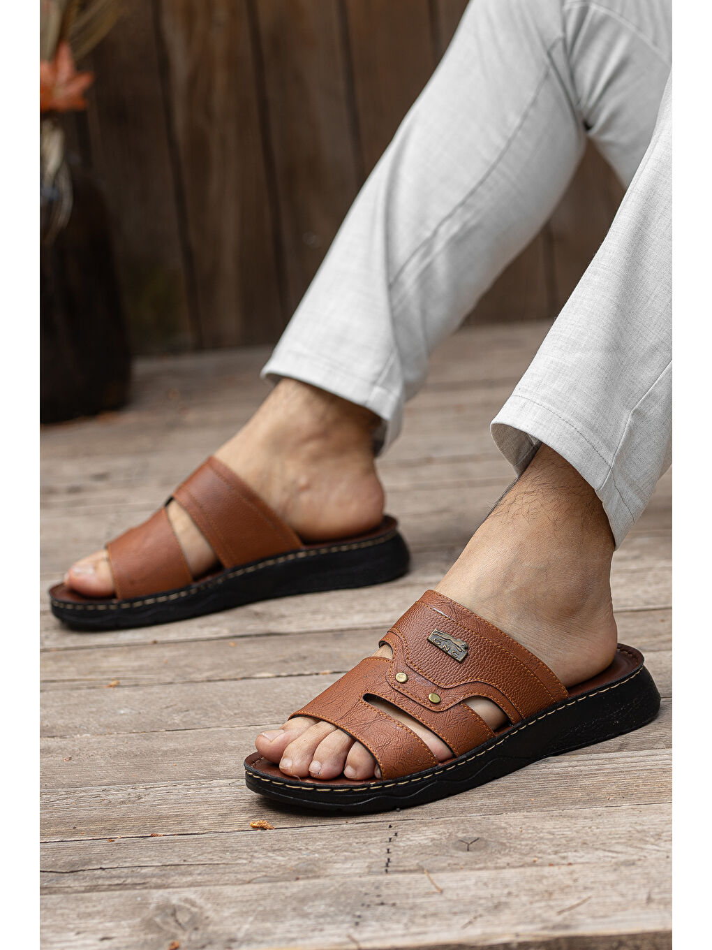 Kahverengi GNC Günlük Ortopedik Erkek Terlik