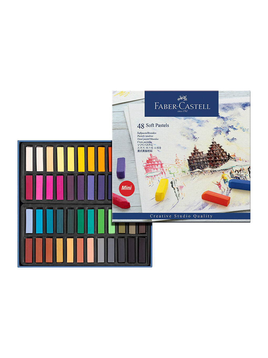Creative Studio Mini Toz Pastel Boya (SOFT), 48 Renk, Yarım Boy, Parlak Ve Yoğun Renkler-1