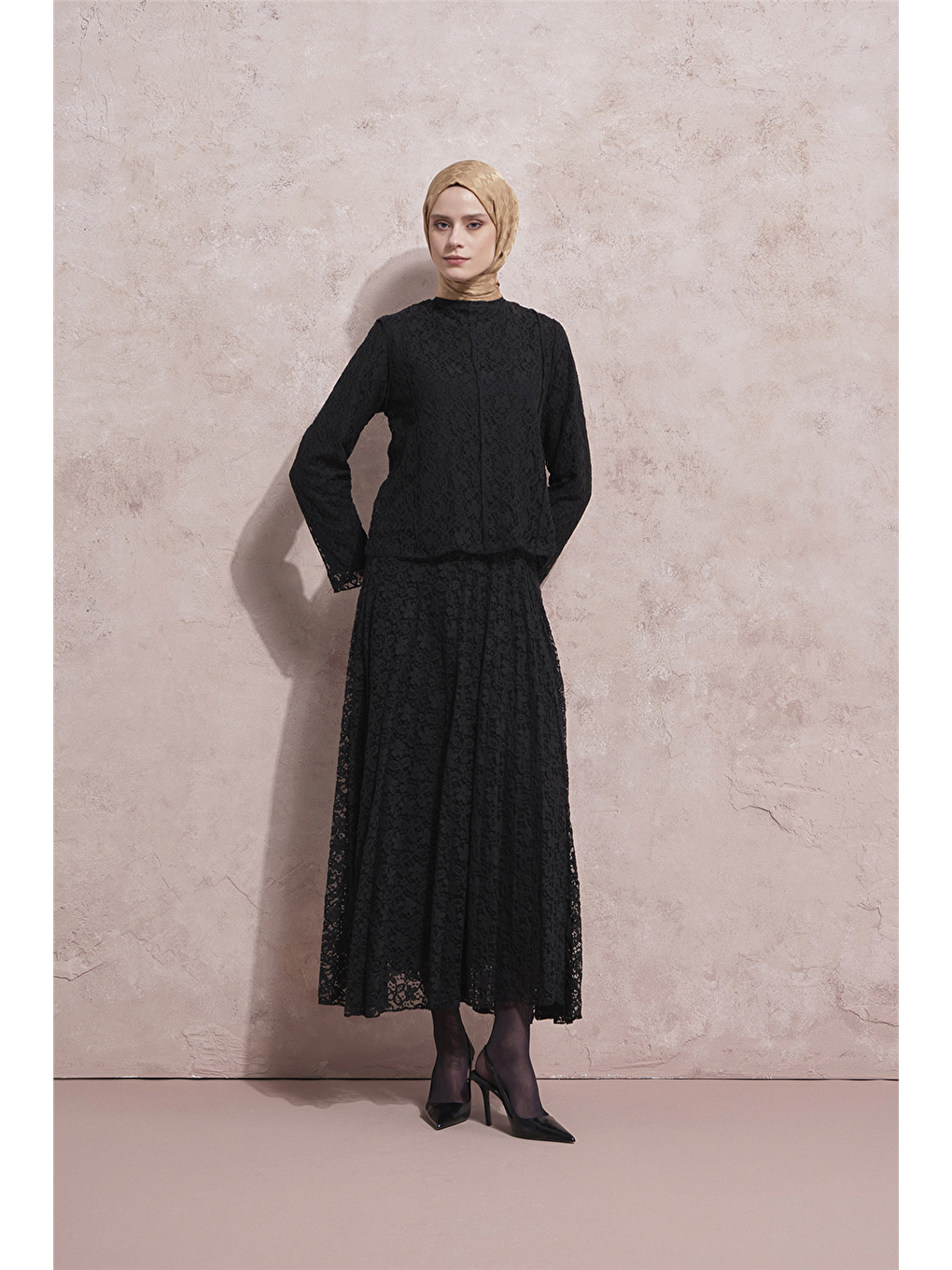 Brode Dantel Takım Siyah-5