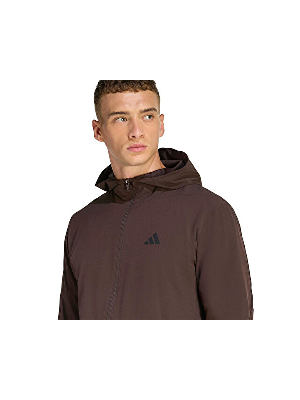 D4t Hybrid Fz H Erkek Antrenman Fermuarlı Sweatshirt Kb0804 Kahverengi-4