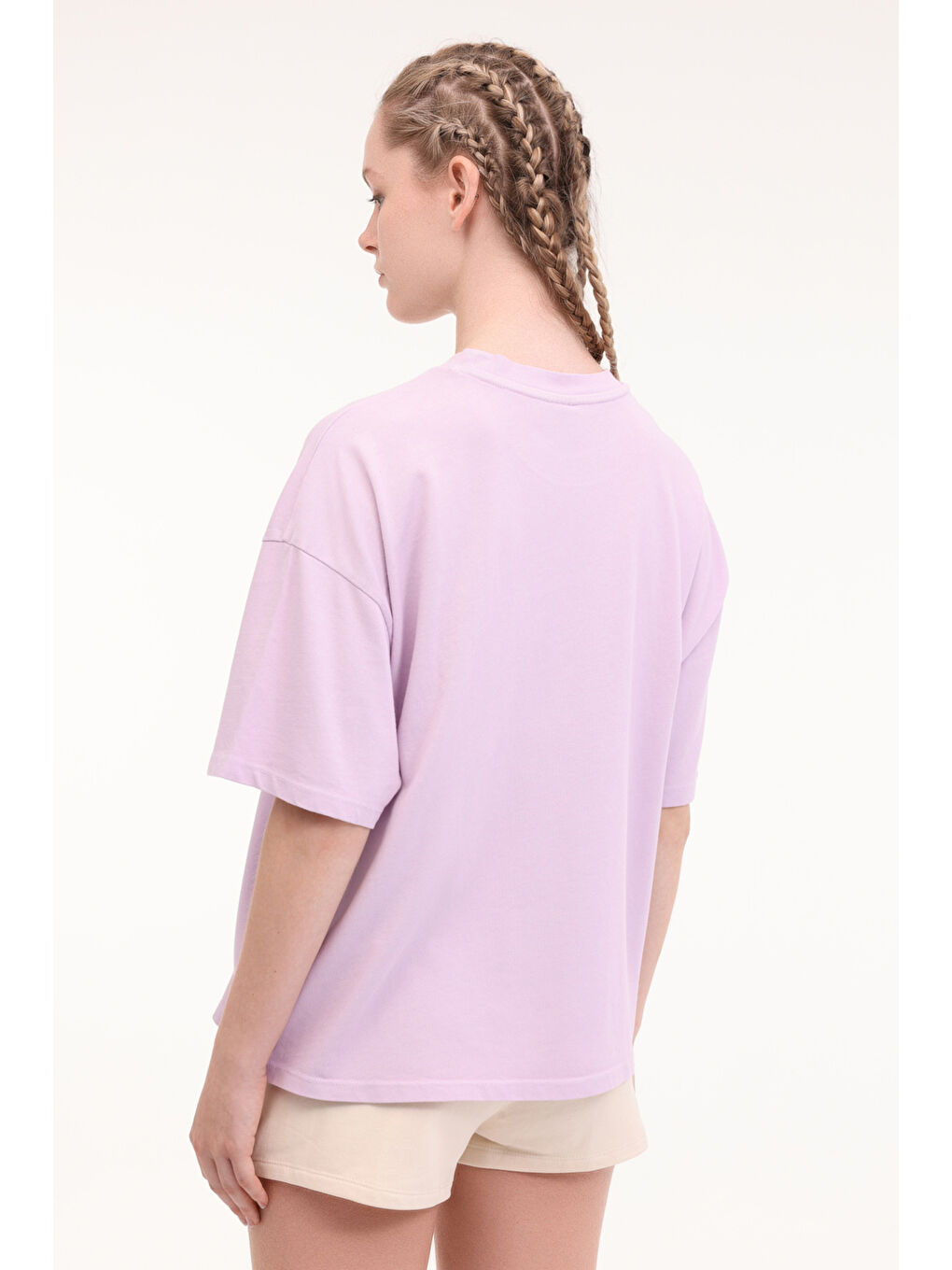 Mor WL GALE 11SY788 5FX Lila Kadın Kısa Kol T-Shirt-1