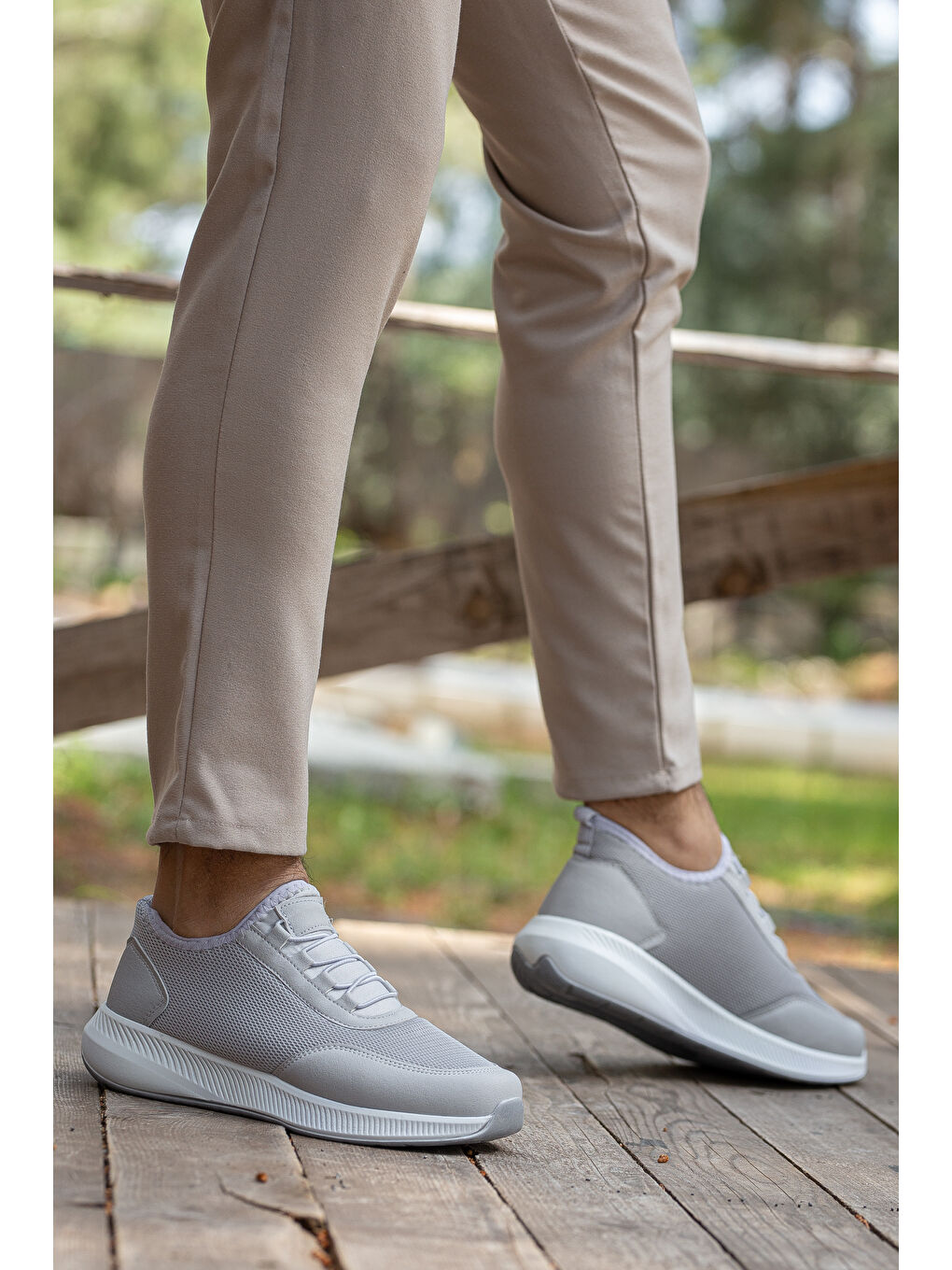 Gri D0126 Günlük Ortopedik Erkek Sneaker Spor Ayakkabı-1
