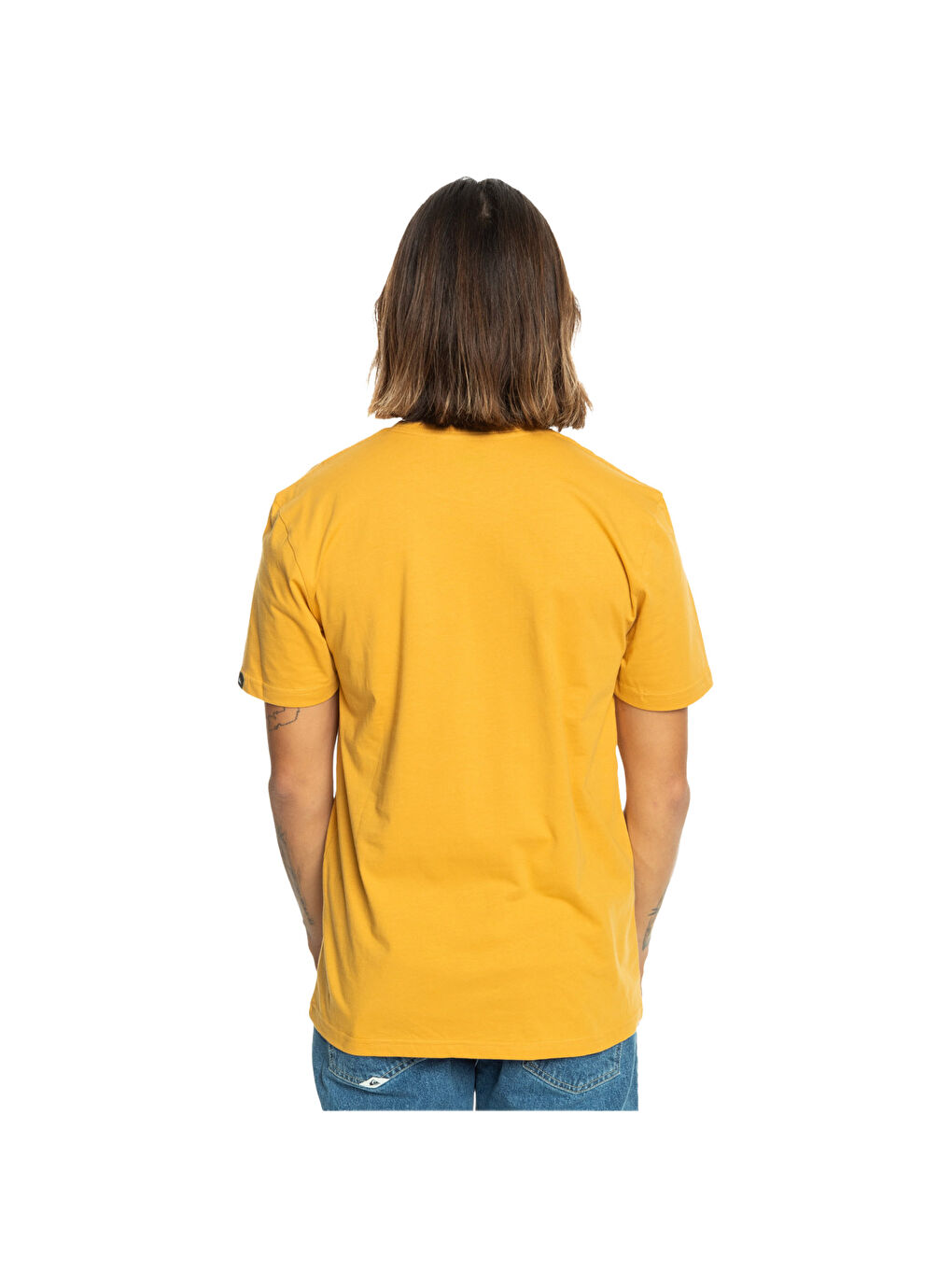 Comp Logo Erkek Sarı Tişört-4