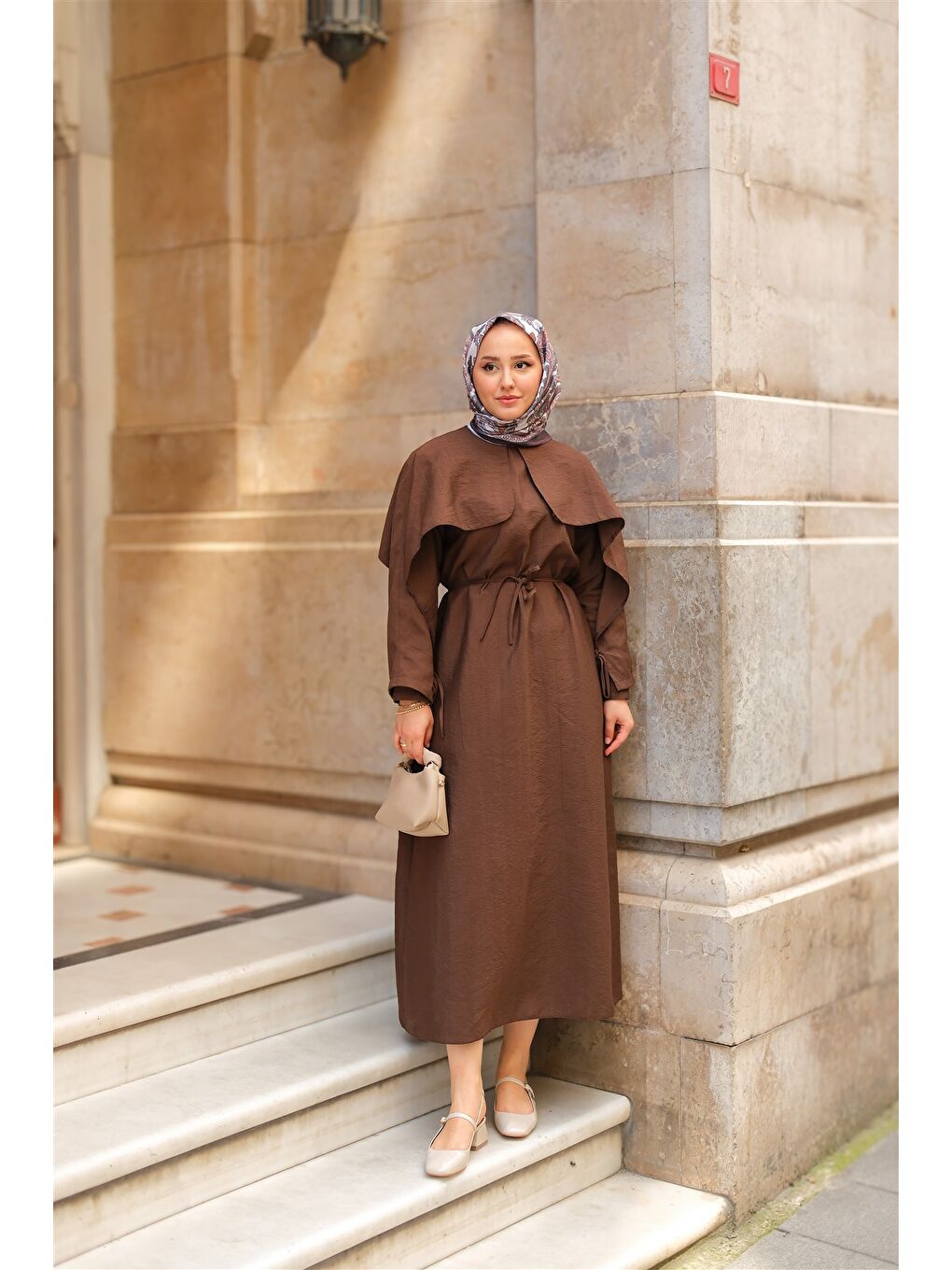 Kadın Lovise Rüzgarlık Elbise Kahverengi