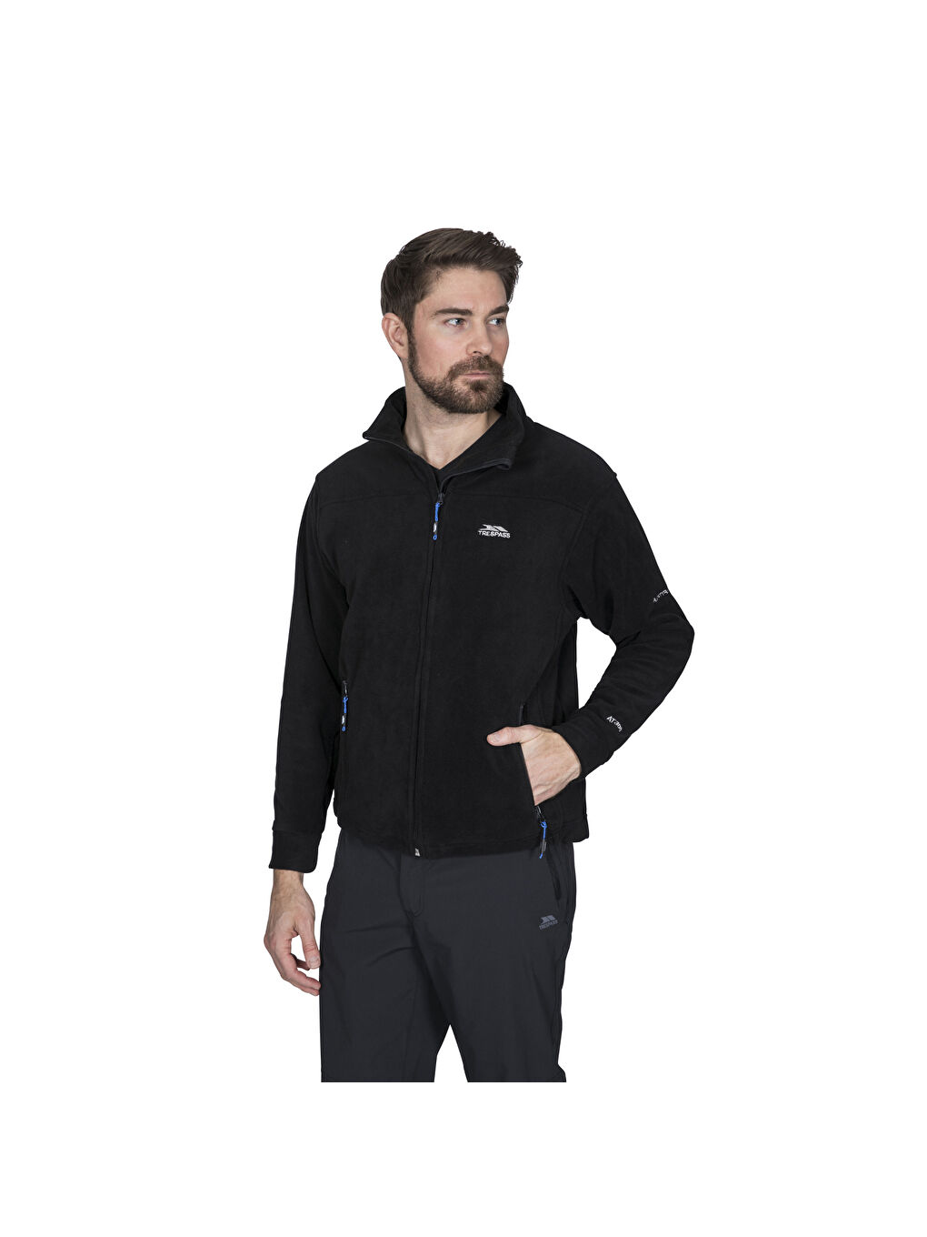 Bernal - Fleece At300 Erkek Siyah Polar Fermuarlı Sweatshirt-8