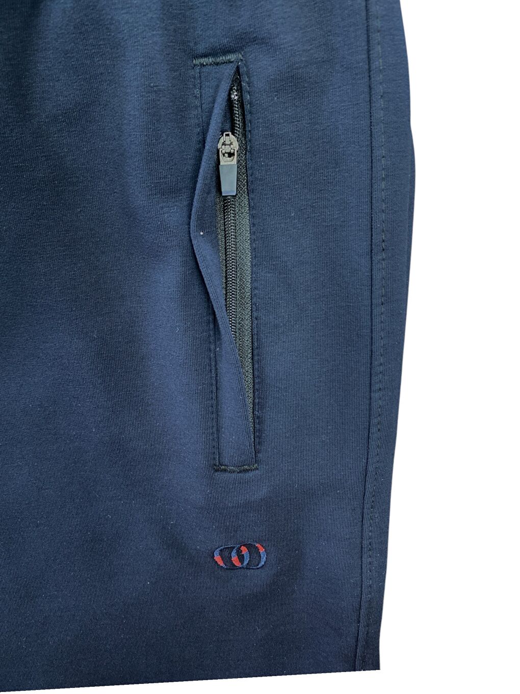 Lacivert Erkek Pamuklu Fermuarlı Cepli Yüksek Kalite Rahat Manşetli Eşofman Altı-3