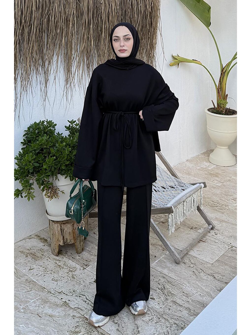 İkili Tesettür Takım Siyah
