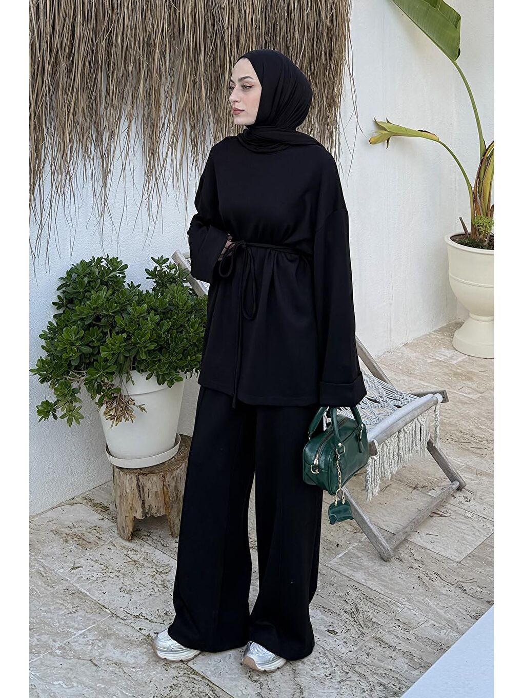 İkili Tesettür Takım Siyah-1