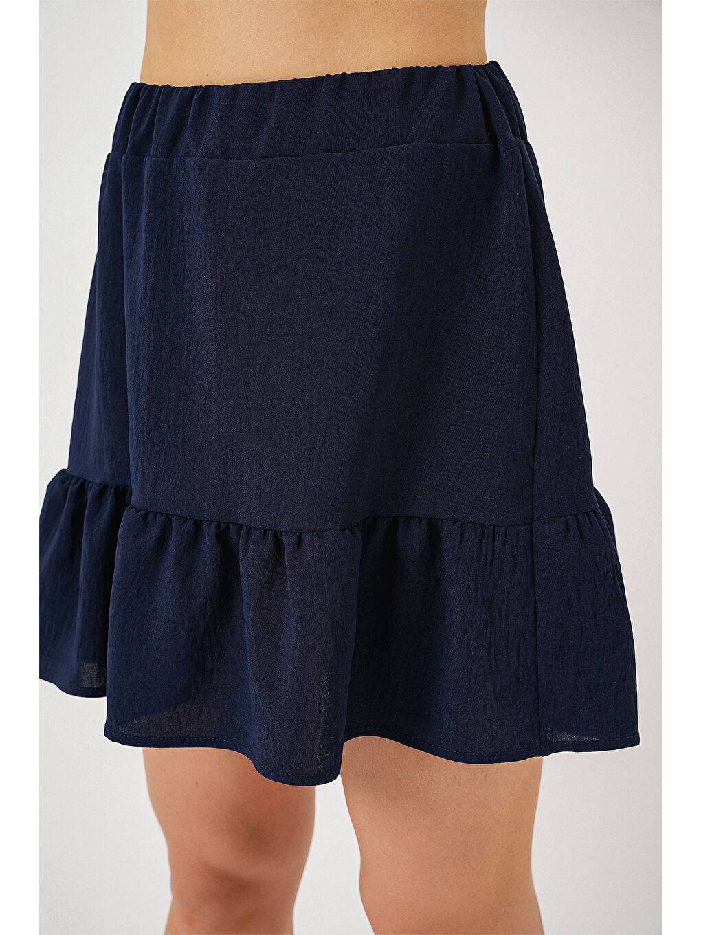 Kadın Ayrobin Mini Etek 8054 - Lacivert-2