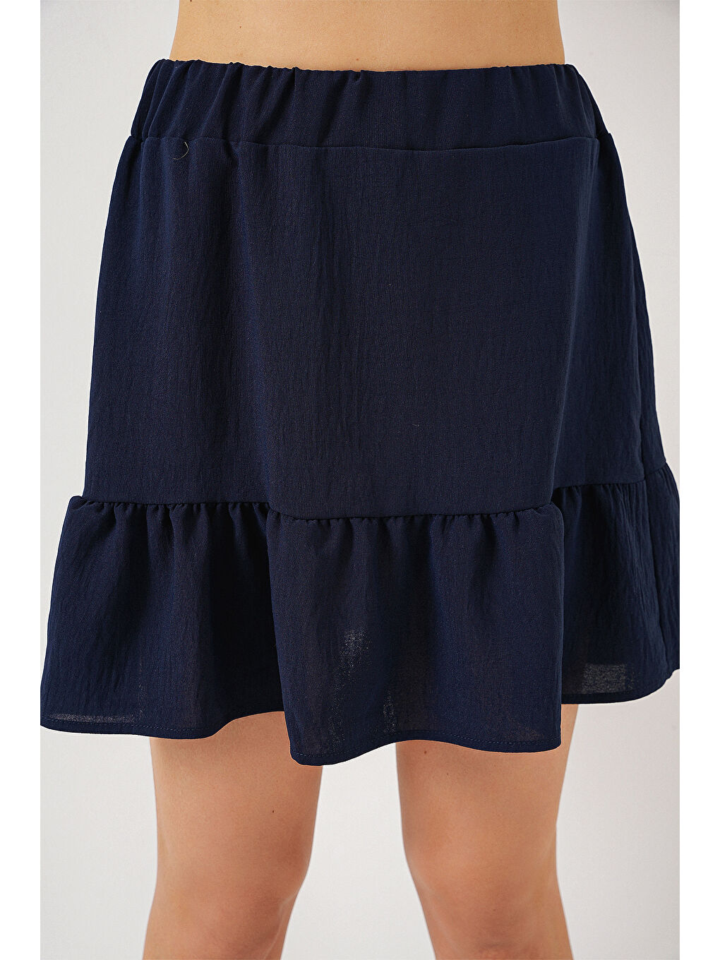 Kadın Ayrobin Mini Etek 8054 - Lacivert-4