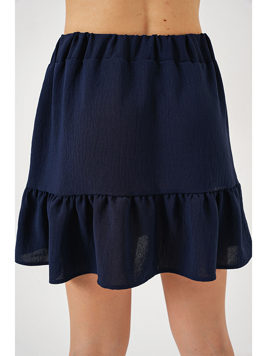 Kadın Ayrobin Mini Etek 8054 - Lacivert-6