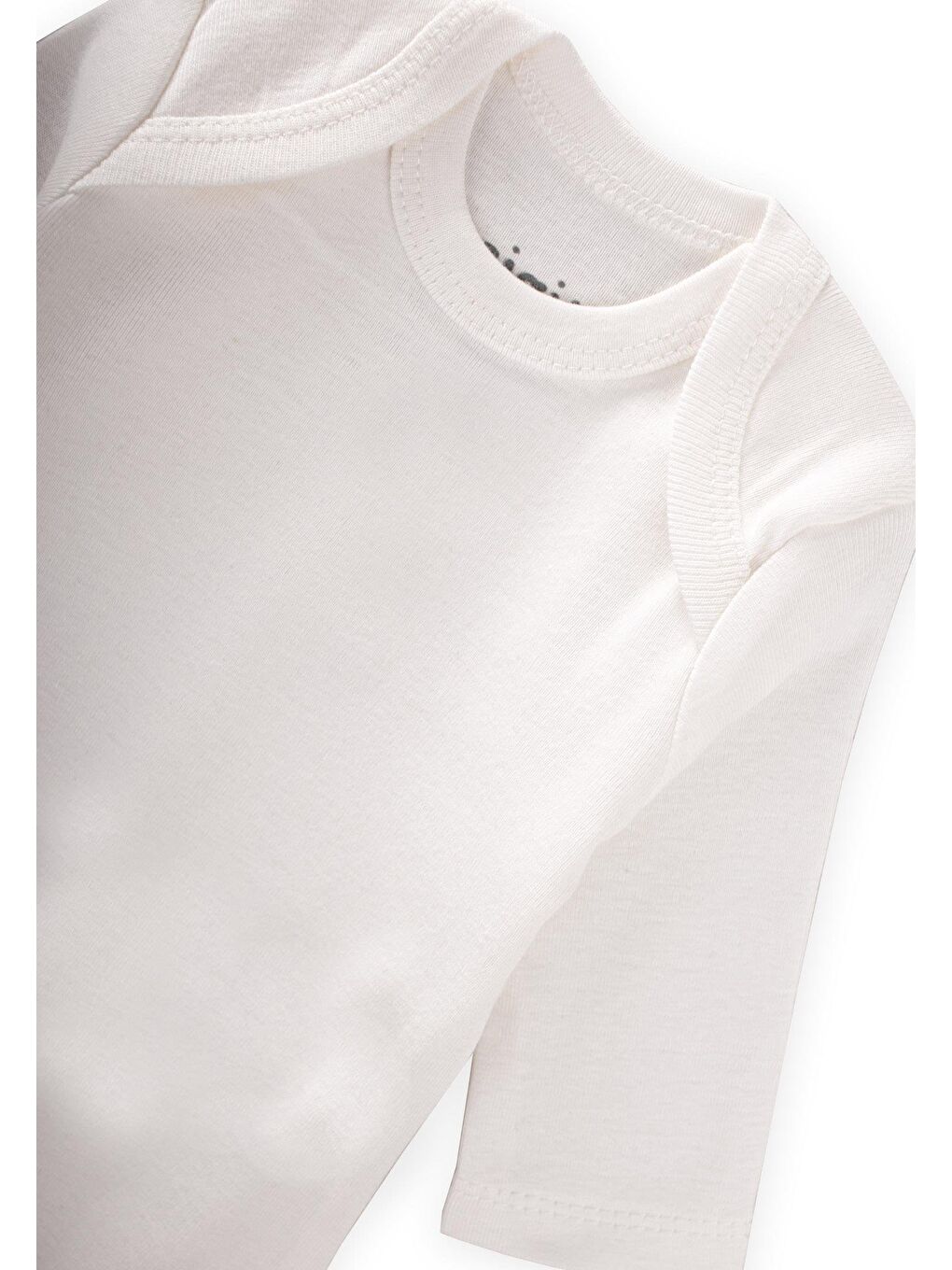 Üçlü Uzun Kol Zıbın 0-3 Yaş Beyaz-2