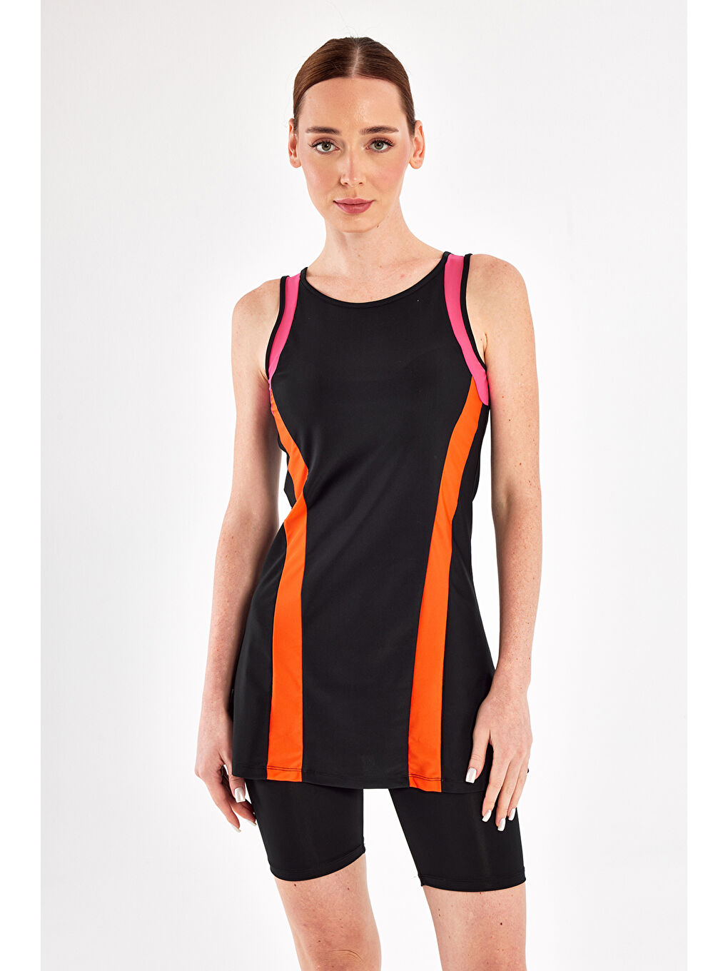 Sıfır Kol Yarı Kapalı Mayo Mıa 1617 Siyah-1