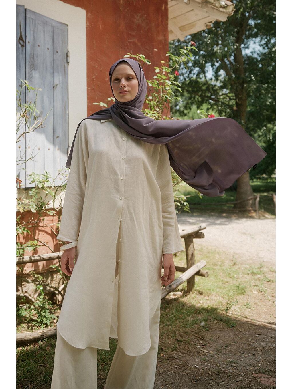 Mor Daily Krep Şal Violet-5