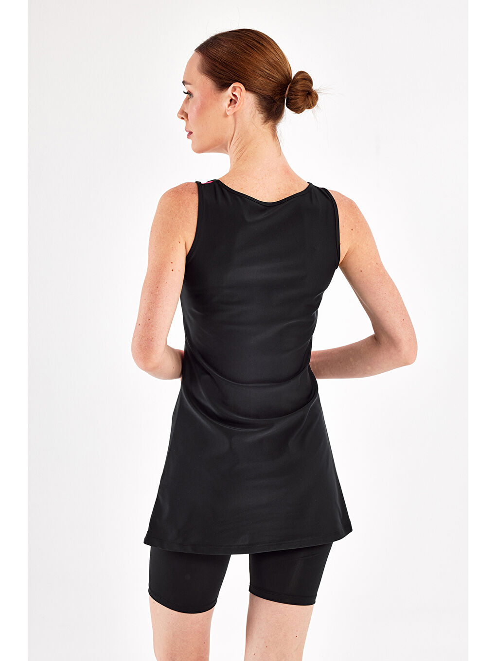 Sıfır Kol Yarı Kapalı Mayo Mıa 1617 Siyah-2