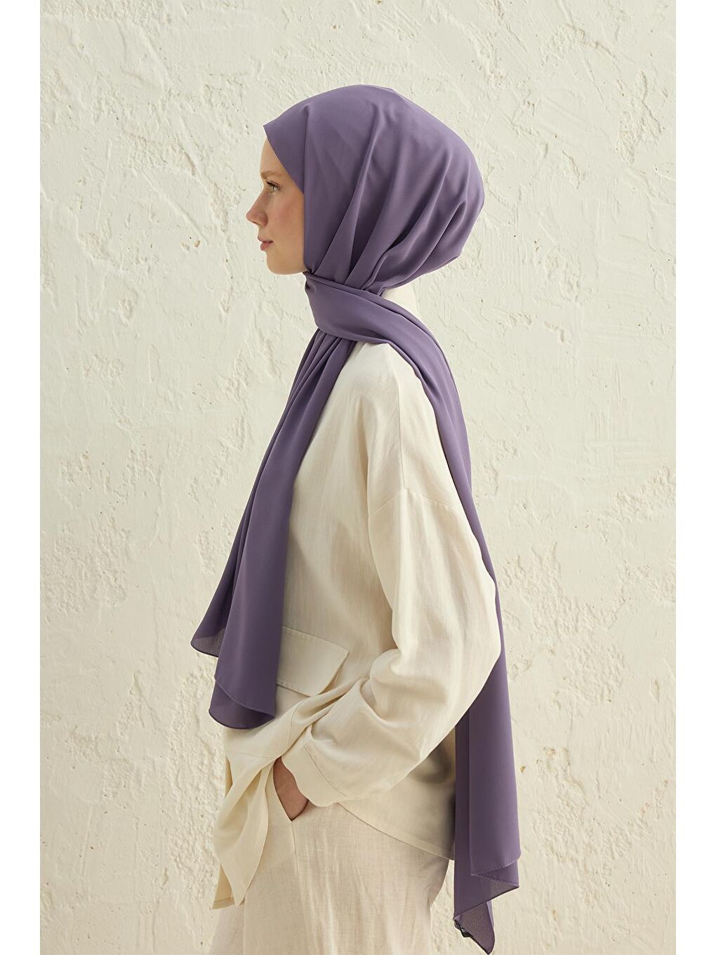 Mor Daily Krep Şal Violet-6