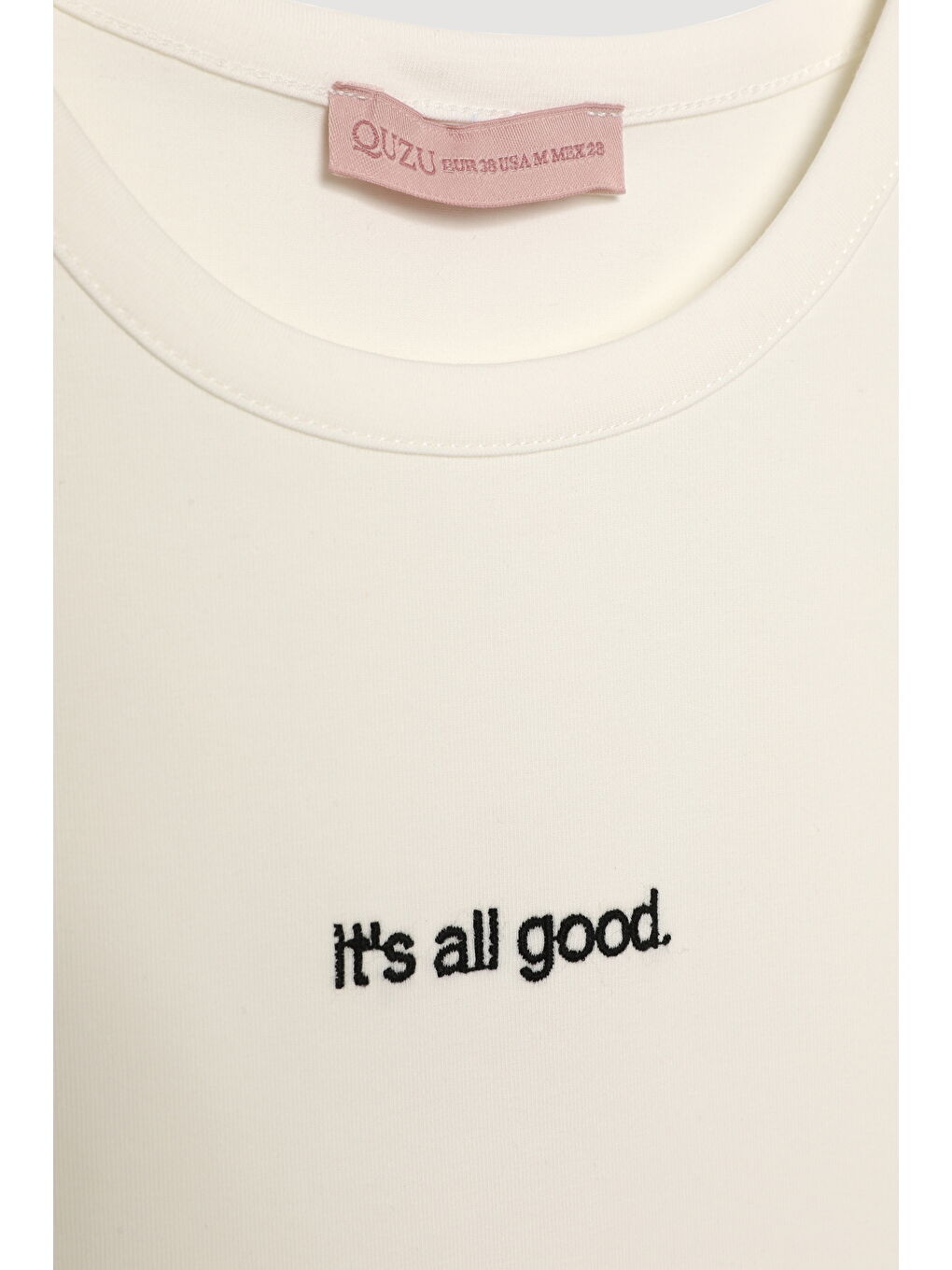 Yazı Baskılı Halter Yaka Atlet Ekru-2