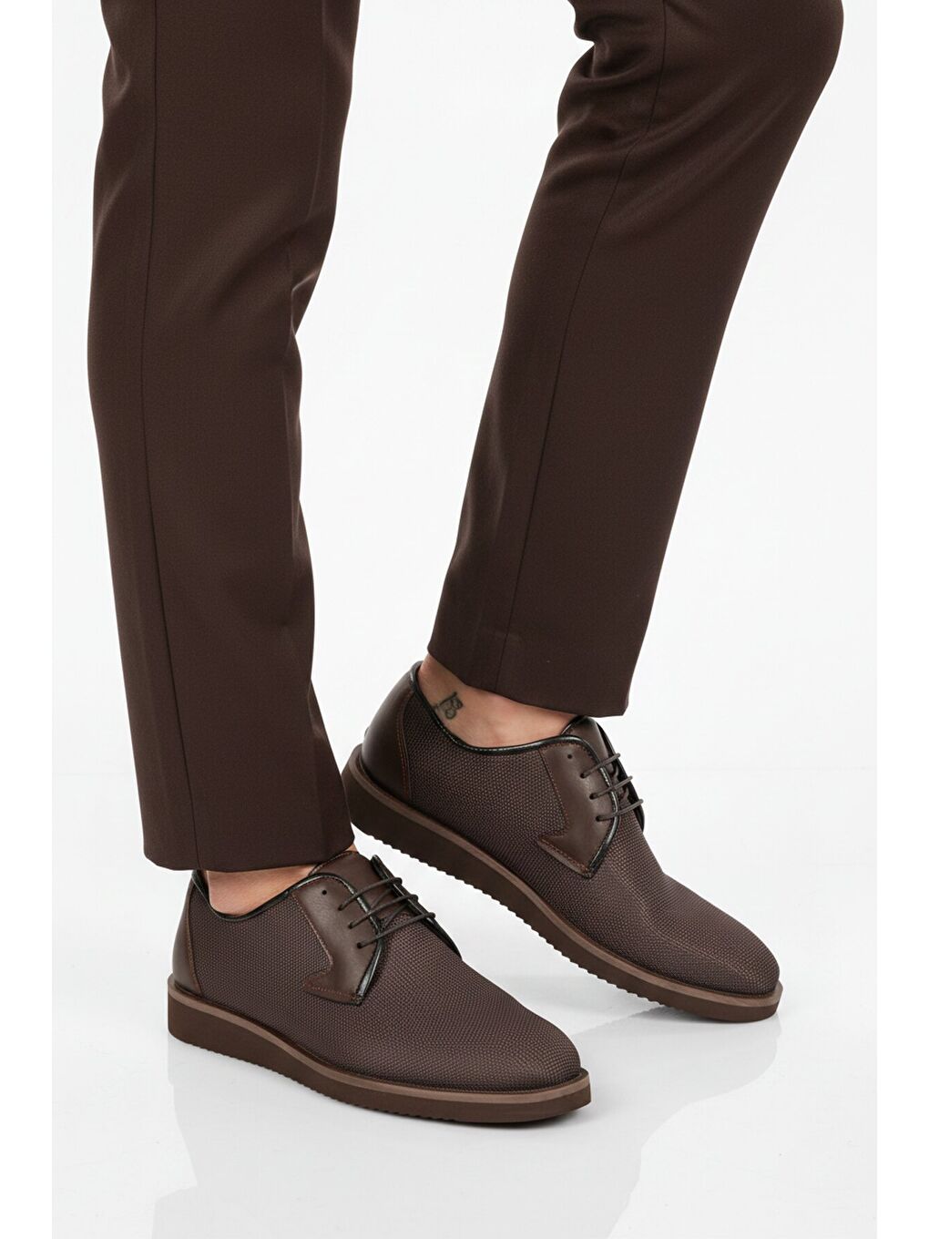 Kahverengi Kahve Bağcıklı Erkek Casual Ayakkabı 232 M-1