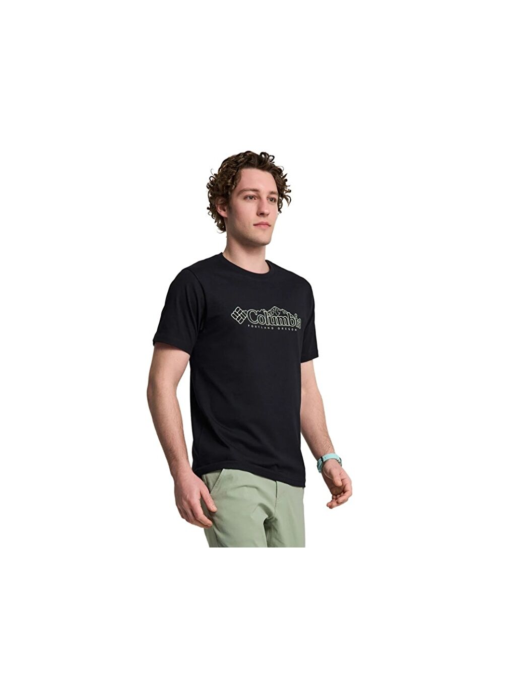 Siyah CSC M Branded Peaks SS Tee Erkek Kısa Kollu Tişört CS0414-4