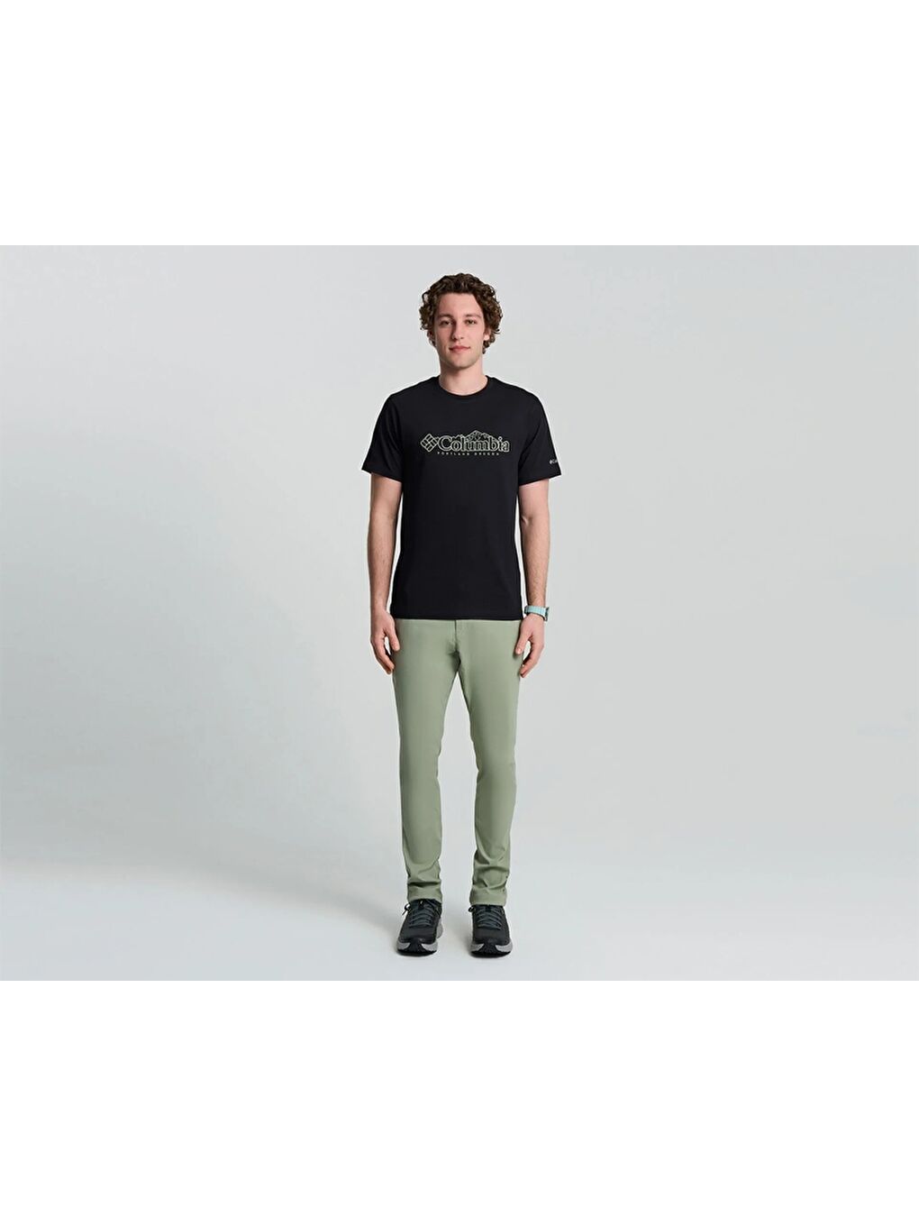 Siyah CSC M Branded Peaks SS Tee Erkek Kısa Kollu Tişört CS0414-5