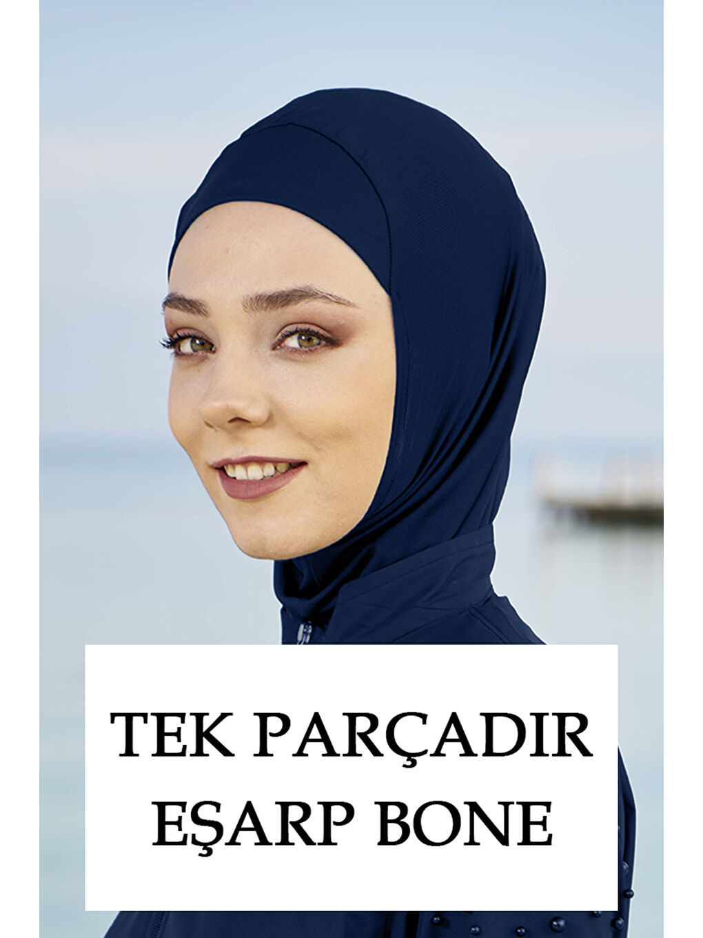 Yüzücü Eşarp Havuz Deniz Eşarp RBE-01 Lacivert01-1