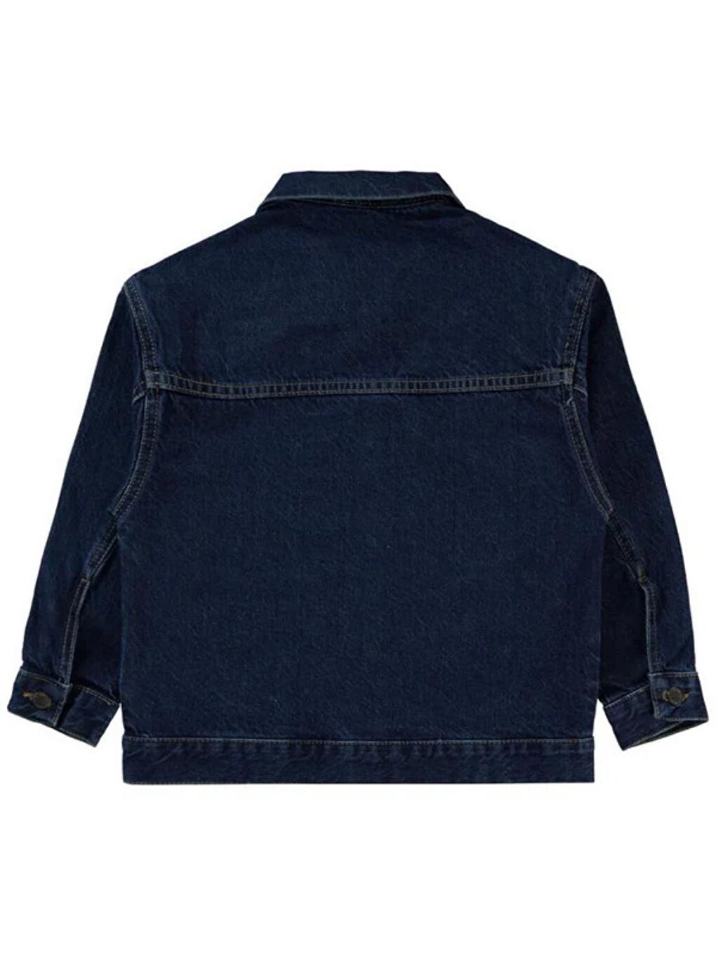 Erkek  Çocuk Oversize Koyu Mavi Jean Ceket – 2 Cepli | 4-14 Yaş-1