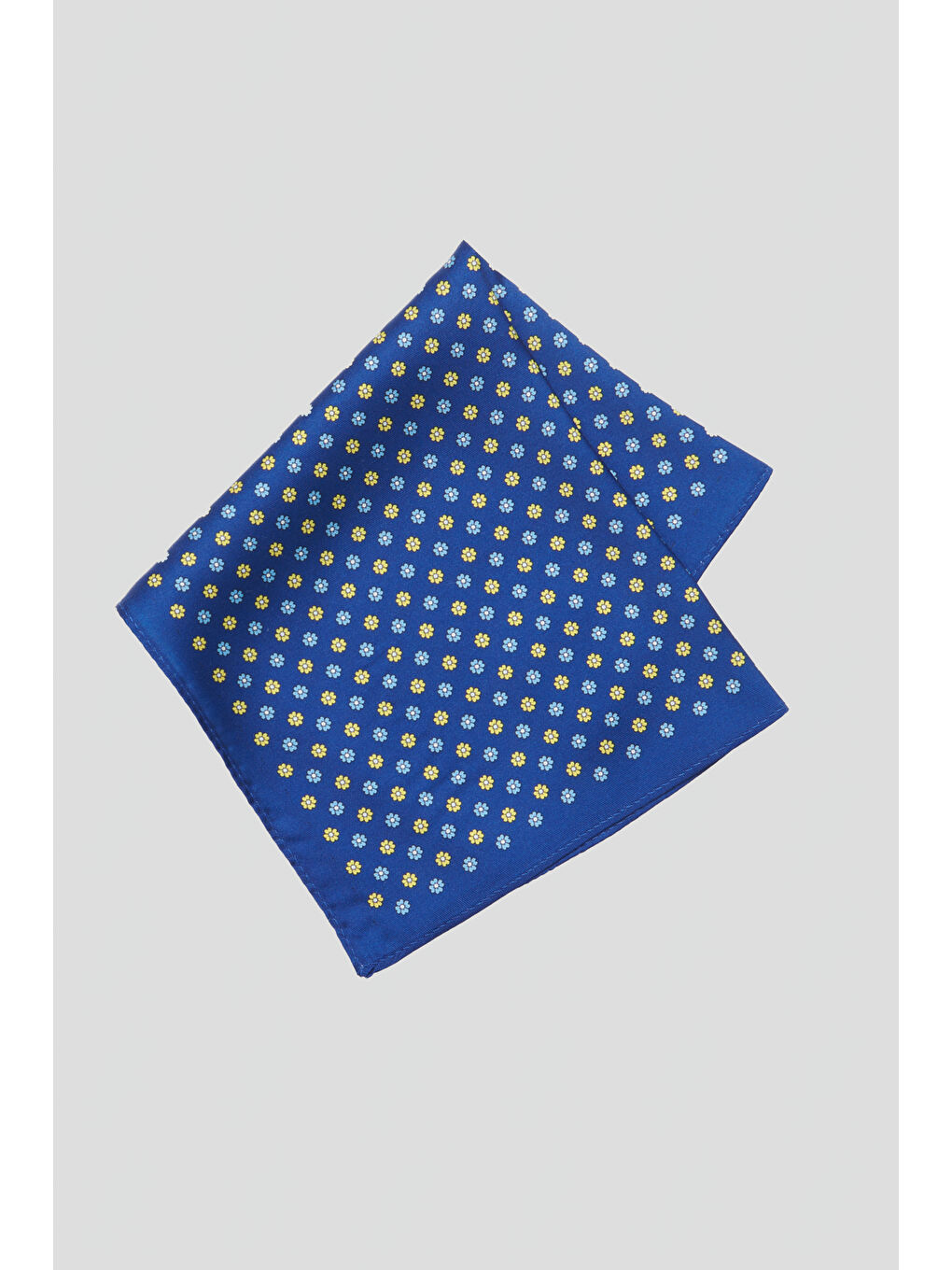 Erkek Lacivert-Sarı Desenli Mendil