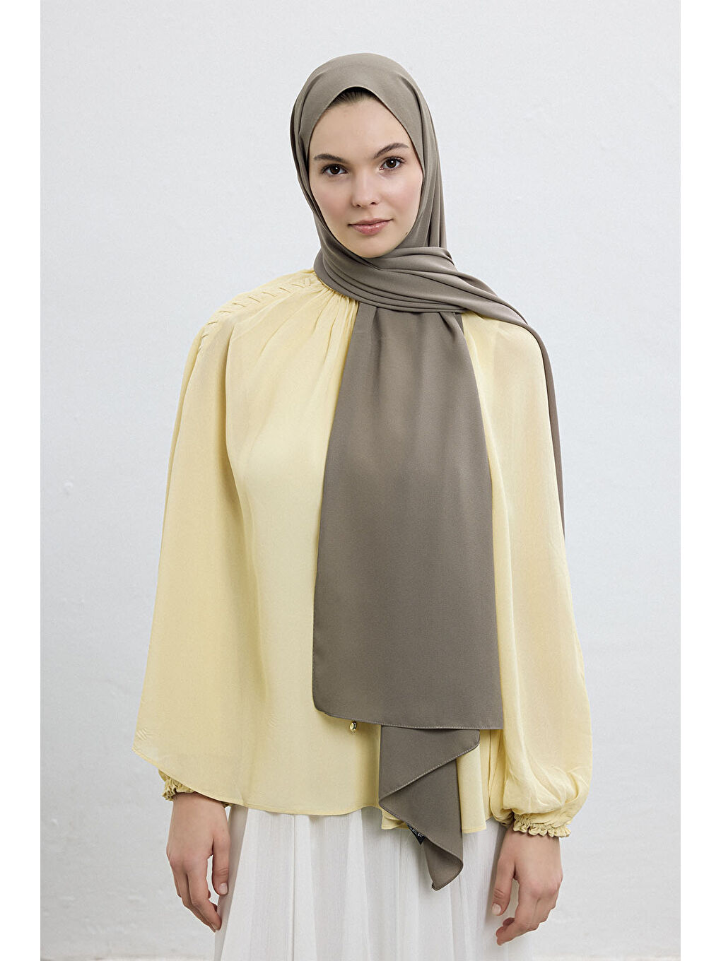 Bej Daily Krep Şal Vizon-1