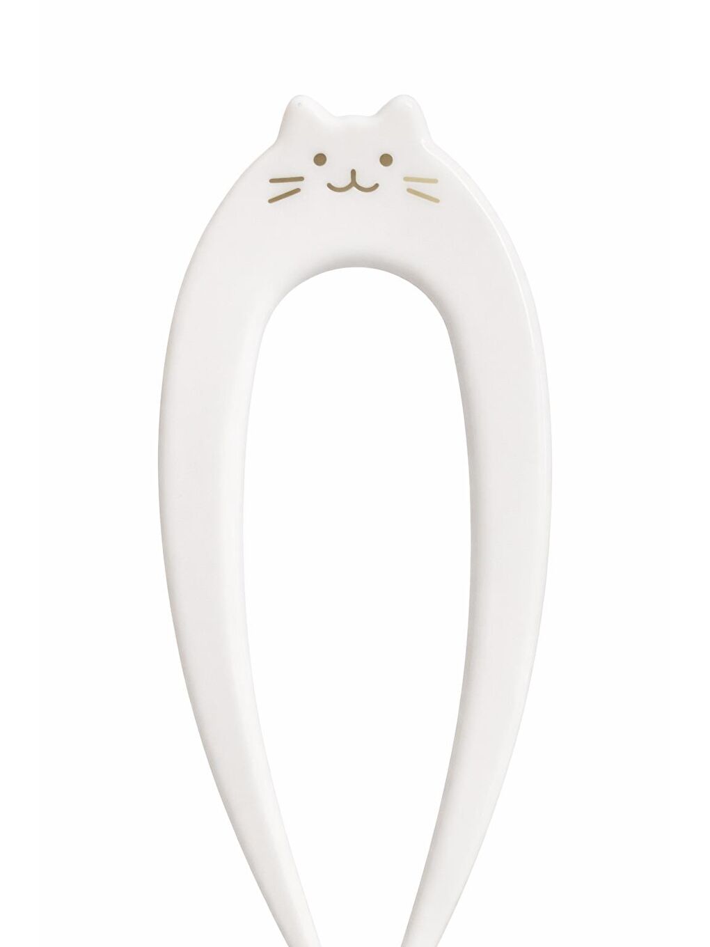 Beyaz Kedicik Asetat U Topuz Tokası