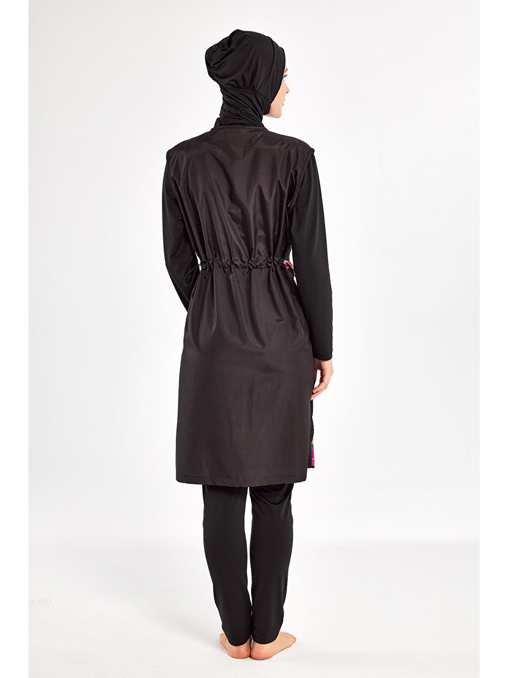 Tam Kapalı Tesettür Mayo Kalı 1304 Siyah-2