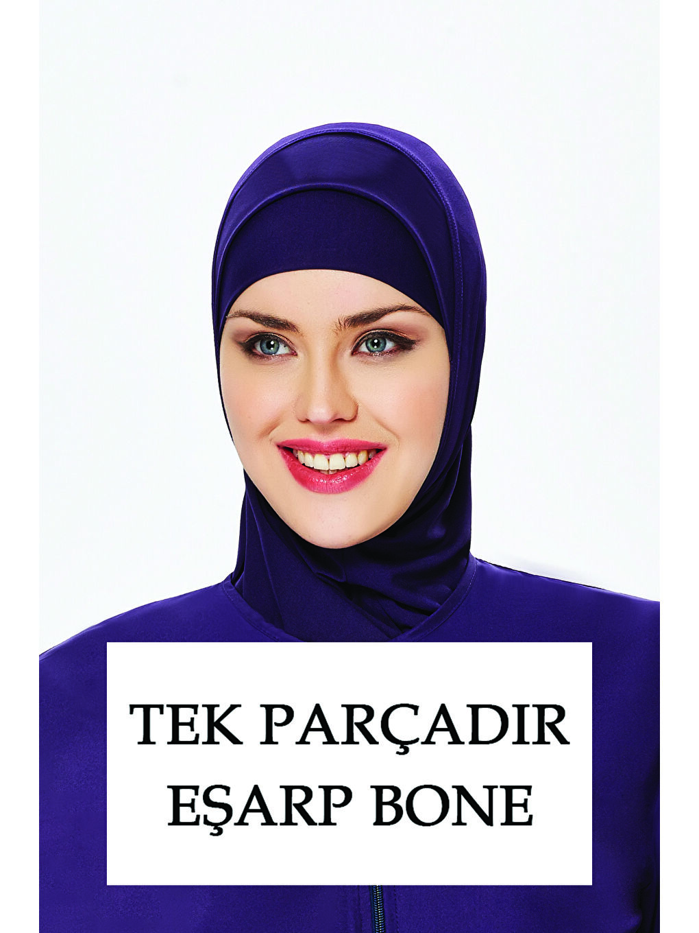 Yüzücü Eşarp Havuz Deniz Eşarp RBE-01 Mor-1