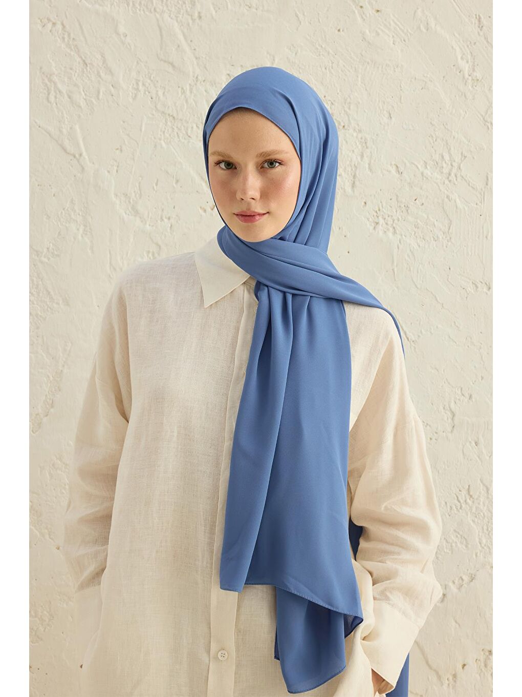 Daily Krep Şal Jean Mavi