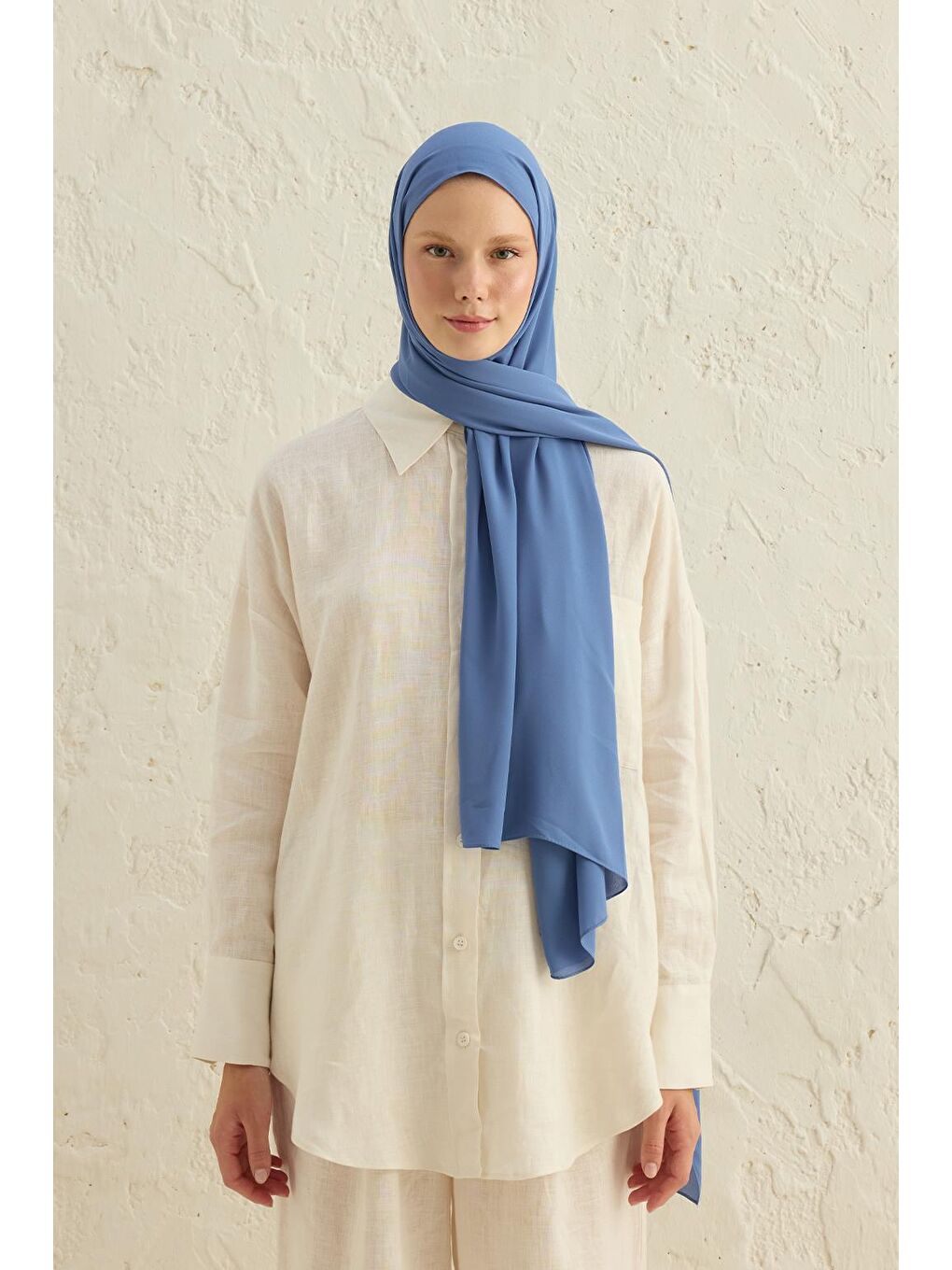 Daily Krep Şal Jean Mavi-2