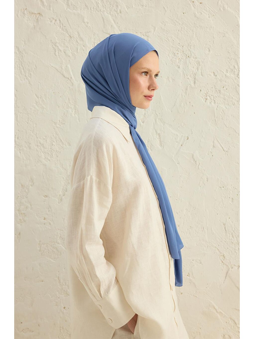 Daily Krep Şal Jean Mavi-3