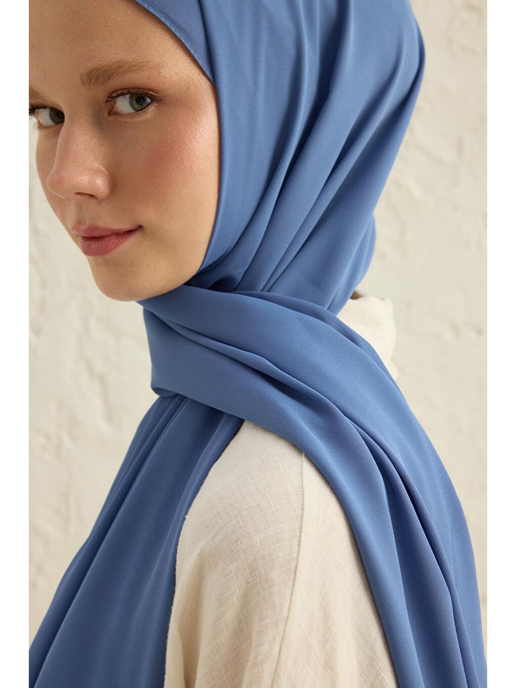 Daily Krep Şal Jean Mavi-4