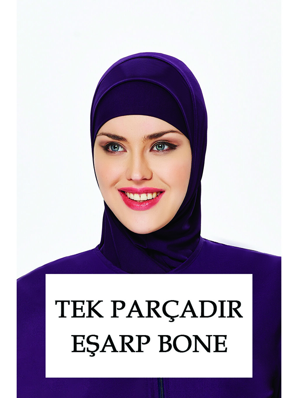 Yüzücü Eşarp Havuz Deniz Eşarp RBE-01 Mor01-1