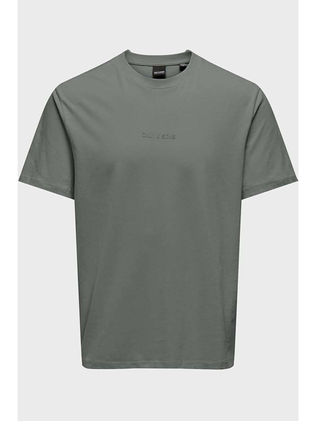 Gri Onslevi % 100 Pamuk Relaxed Fit Bisiklet Yaka Logolu T Shirt 22028147