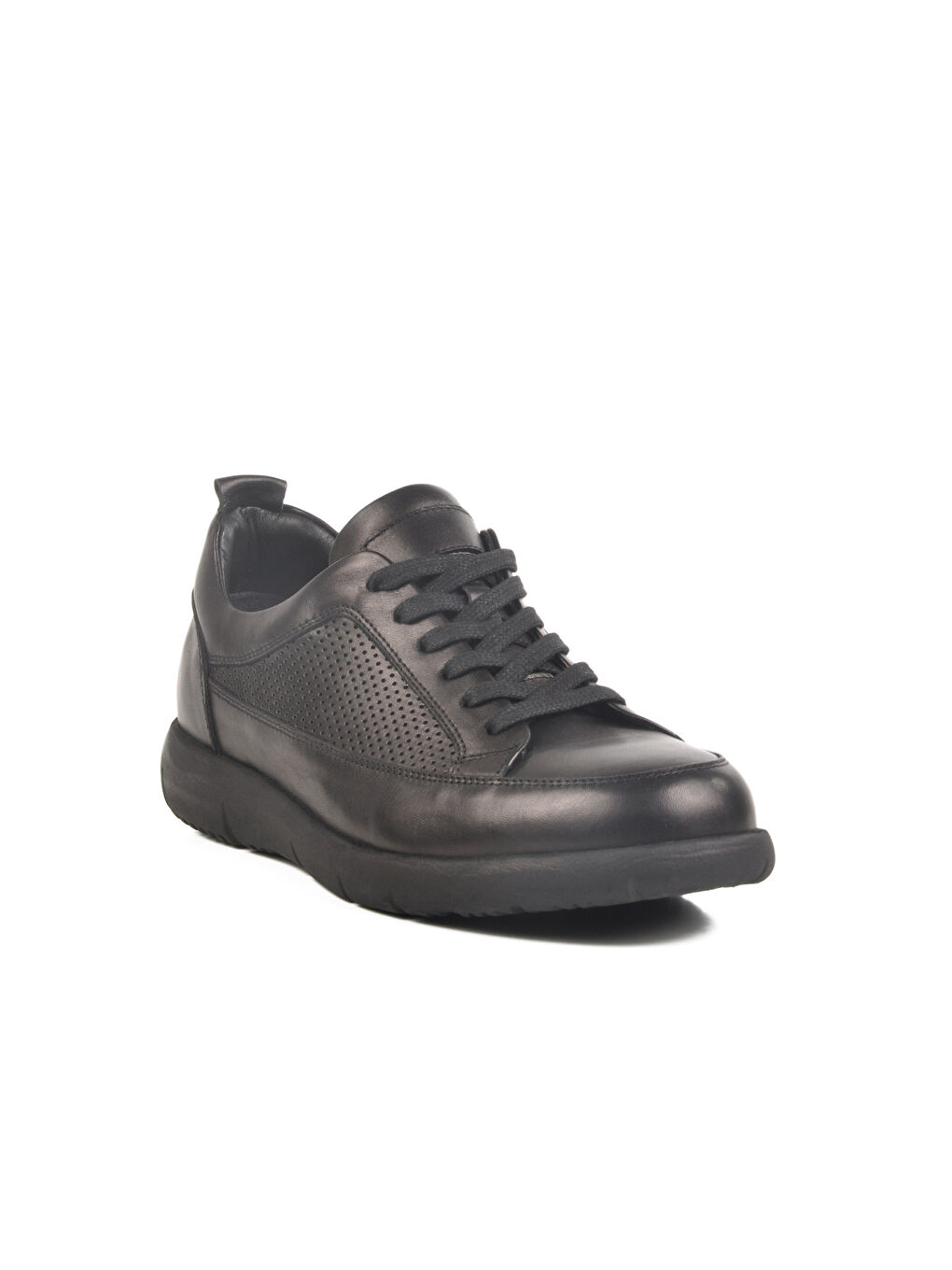 Siyah Hakiki Deri Erkek Casual Ayakkabı Lion M-2