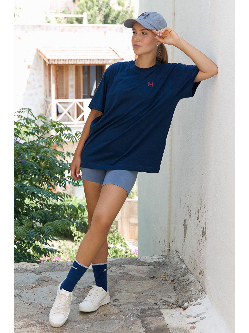 Lacivert Üst Giyim, T-shirt, Aura-1